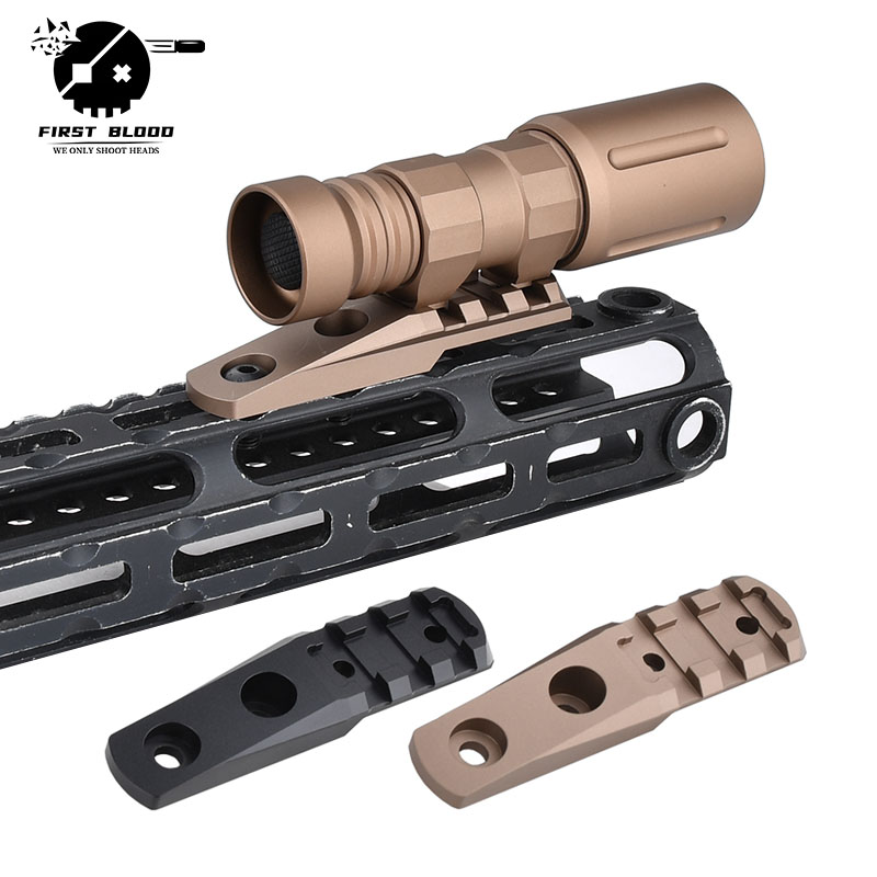 Wood Lathe Bed Extension - M300、M600シリーズのフラッシュライトに対応した、20mmピカティニーレールに取り付け可能な、タクティカルアルミニウム合金製キーモッド・カンチレバー・レール・ライトマウントベース。