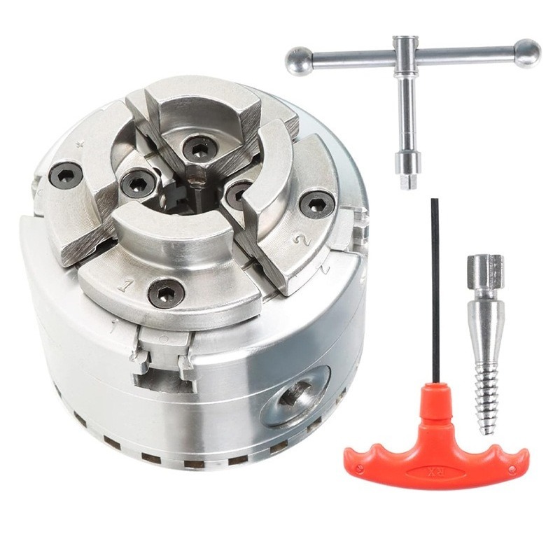 Wood Lathe Chuck 4 Jaw - 4インチ4ジョウセルフセンタリング木工旋盤チャック PK96 KP125 1X8TPIネジクランプアクセサリー 木工旋盤用