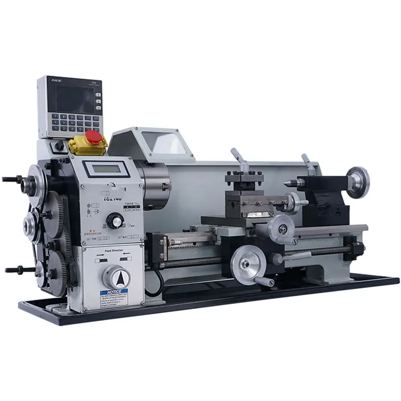 Cnc Wood Lathe Machine - 新しい電気多機能 CNC 旋盤マイクロメーターミニ金属木工工作機械 220v 家庭用小型ビーズ加工