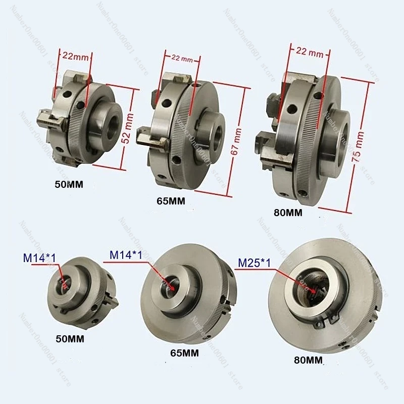 Wood Lathe Chuck 4 Jaw - 手工芸品,木工旋盤,50mm, 65mm, 80mm, 90mm,3/4mm, 1個