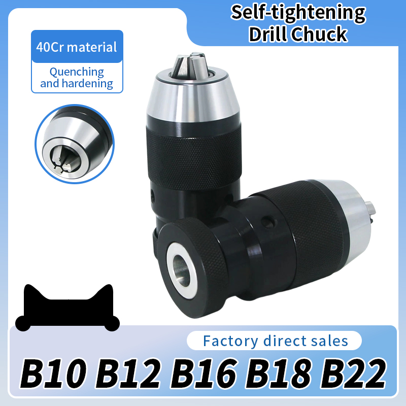 Wood Lathe Duplicator Attachment - モールステーパーシャンク付きセルフタイトニングドリルチャック、B10/B12/B16/B18/B22シリーズ