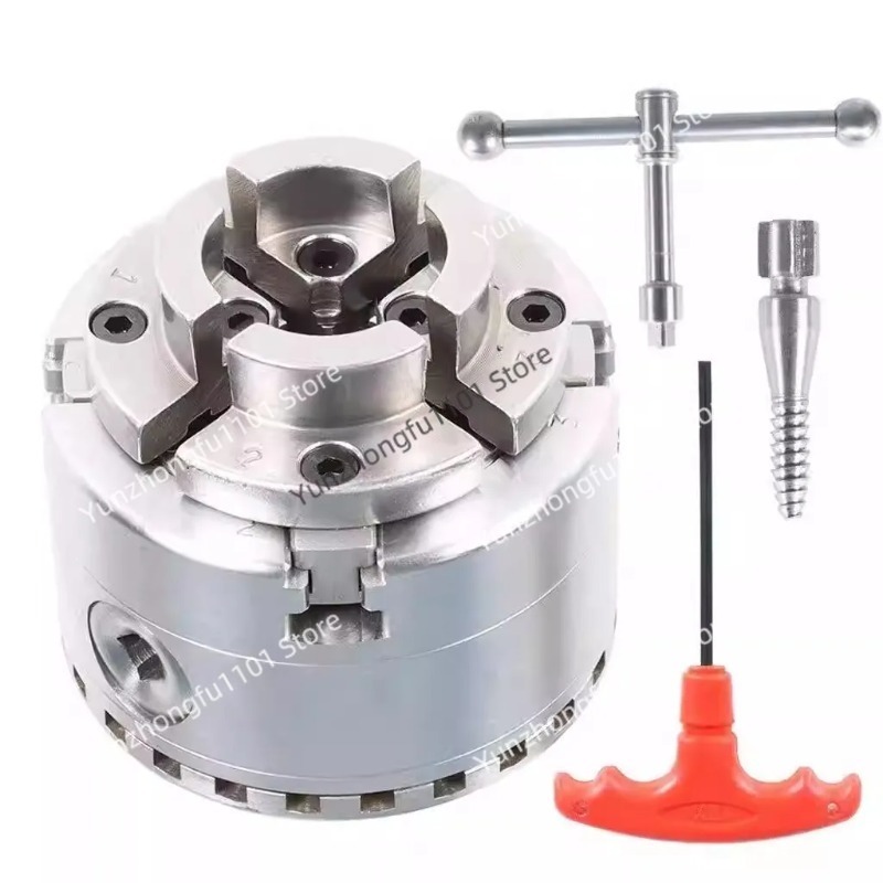 Wood Lathe Chuck 4 Jaw - 4インチ木工旋盤用スクロールチャック 100mm 4爪セルフセンタリングスピンドルネジ M33 1インチ木工工具
