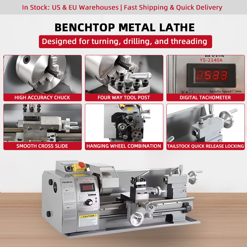 Bench Lathe 750W Metal - プロ仕様OEM 750W 72.9kgヘビーデューティーエネルギー採掘用手動ミニベンチメタル旋盤（精密旋削用）