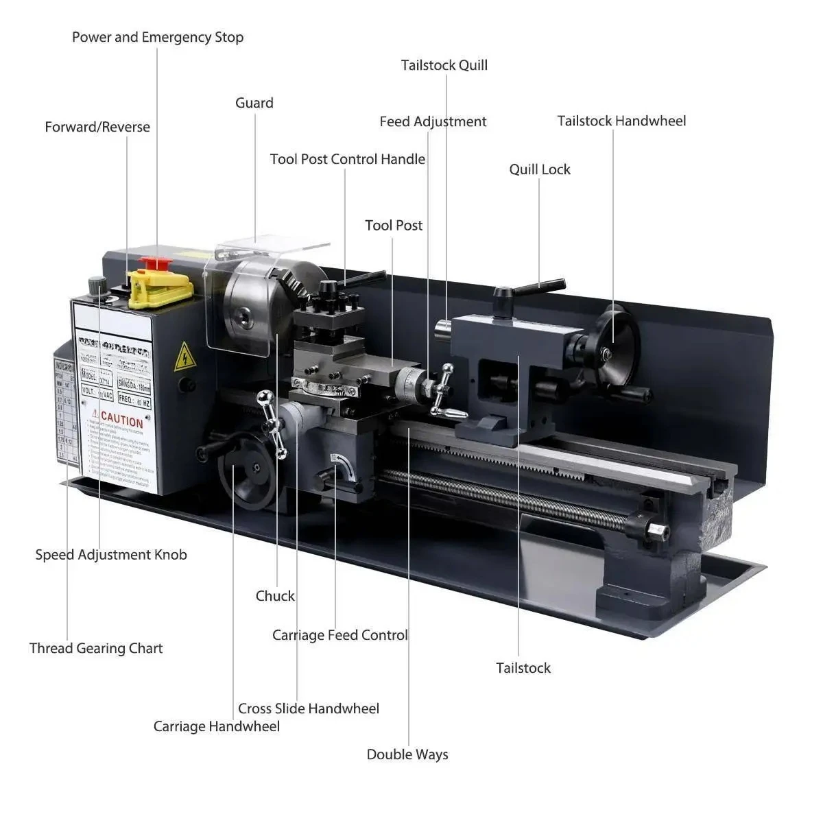 Mini Metal Lathe 7X14 - 中国製小型卓上7x14ミニ金属旋盤