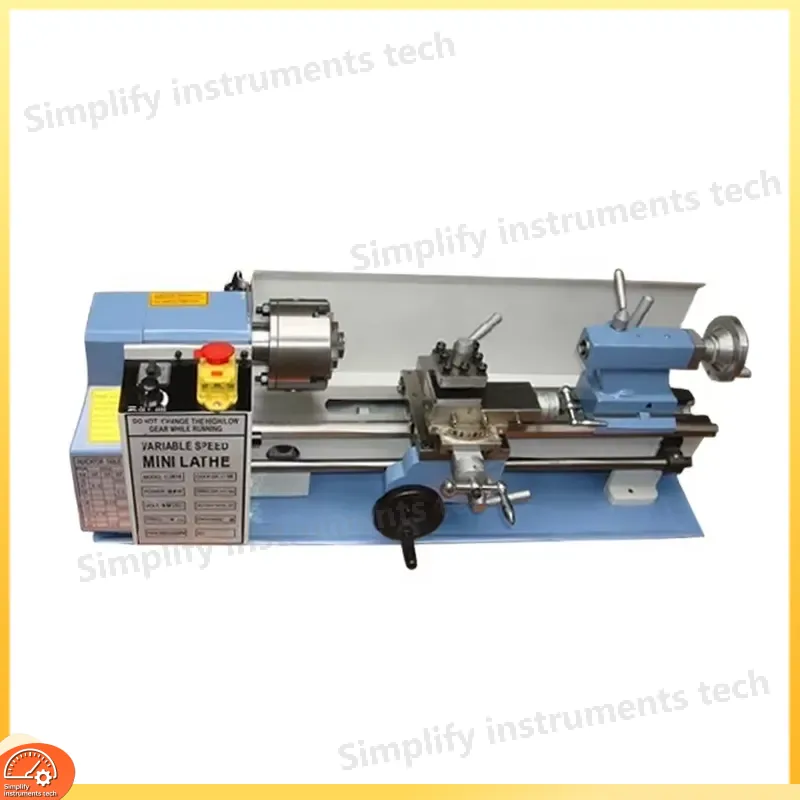 Mini Metal Lathe 7X14 - ミニ金属旋盤 7x14 ベンチトップ旋盤 DIY金属加工ギア切削工具 家庭用ワークショップ精密木工旋盤