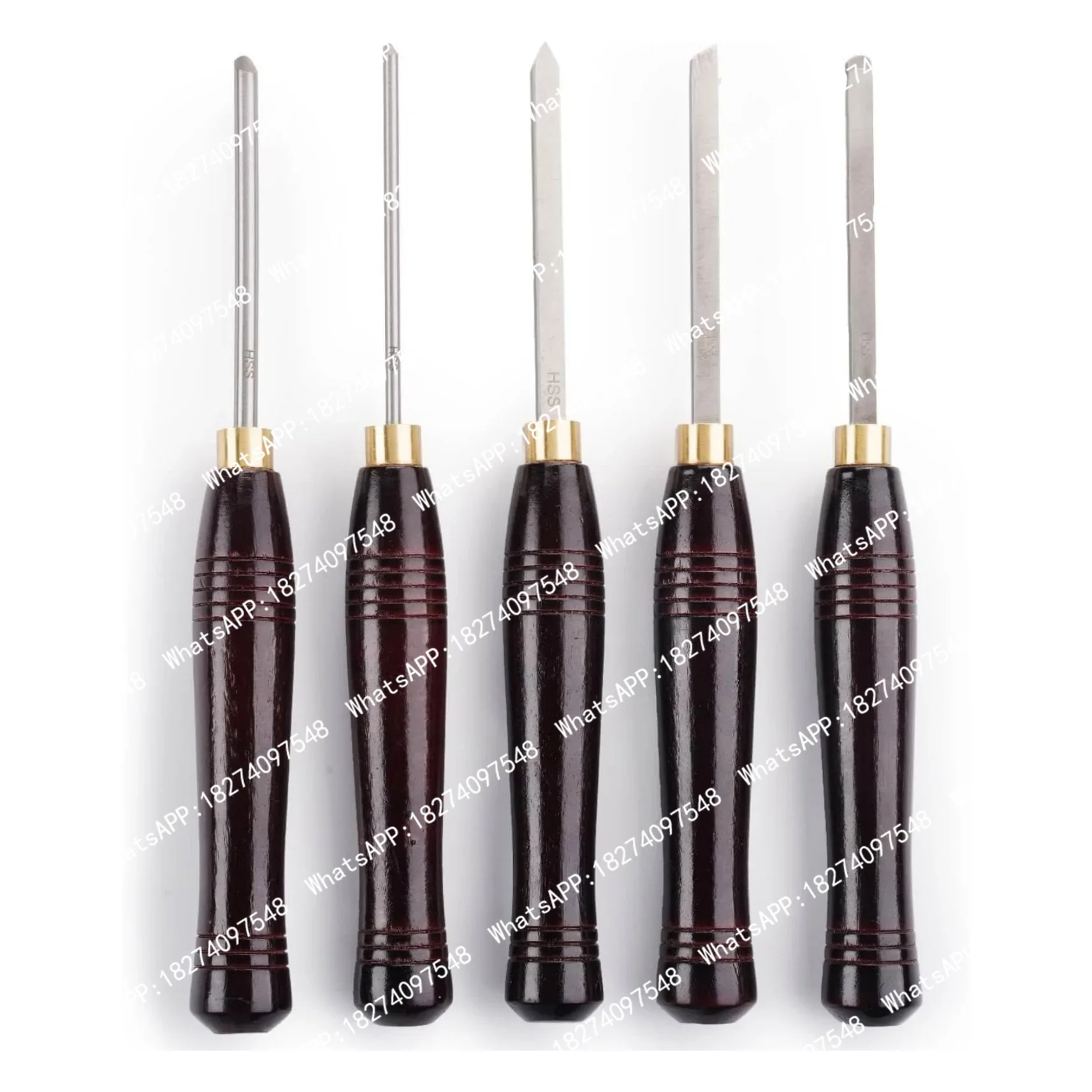 Woodturning Tools Set Hss - 5個入りHSS木工旋盤用ツールセット、木製ボックス付き高速鋼木工ツールセット