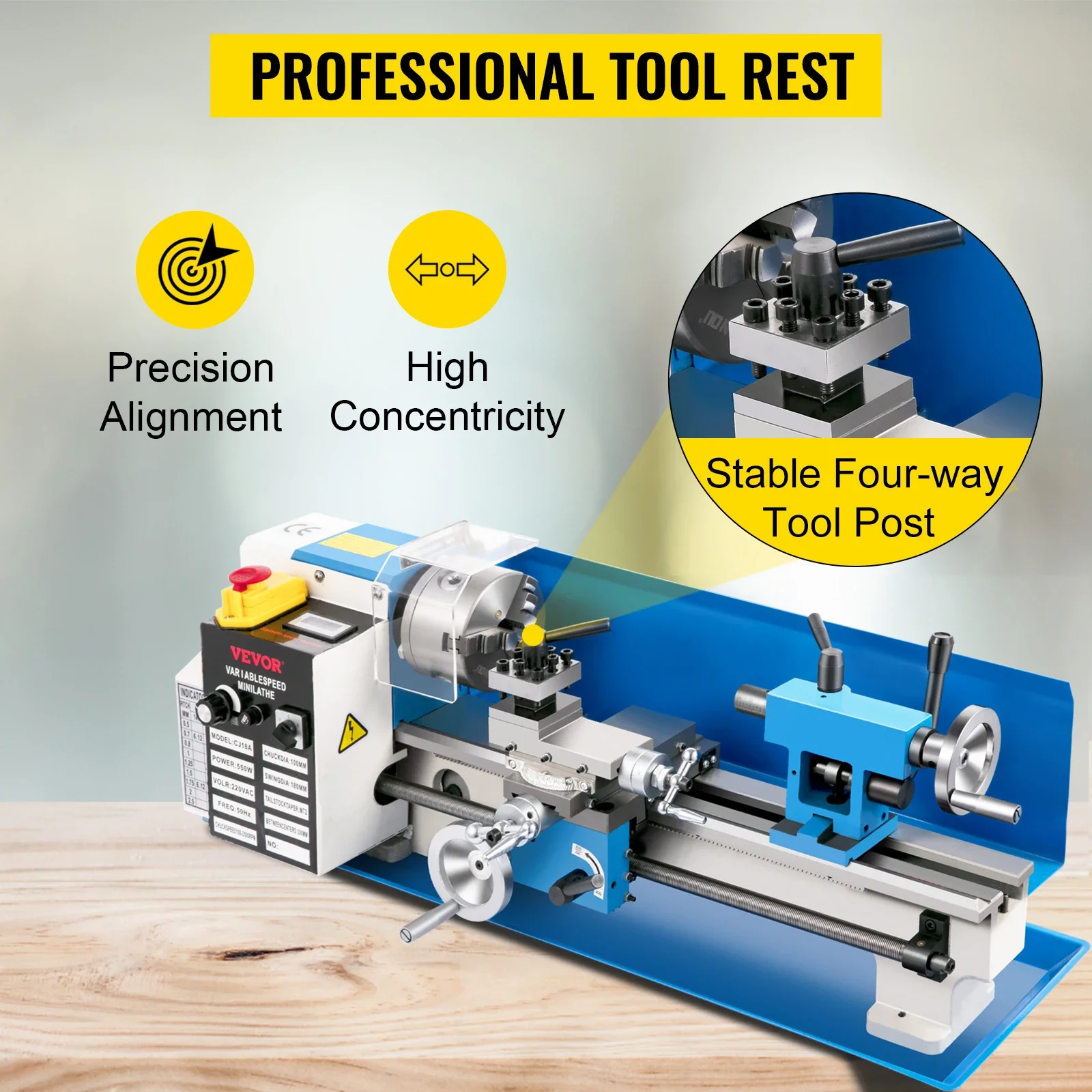 SIHAOミニ金属旋盤 7x14インチ、可変速度0-2500 - Mini Metal Lathe 7X14 のレビューと価格