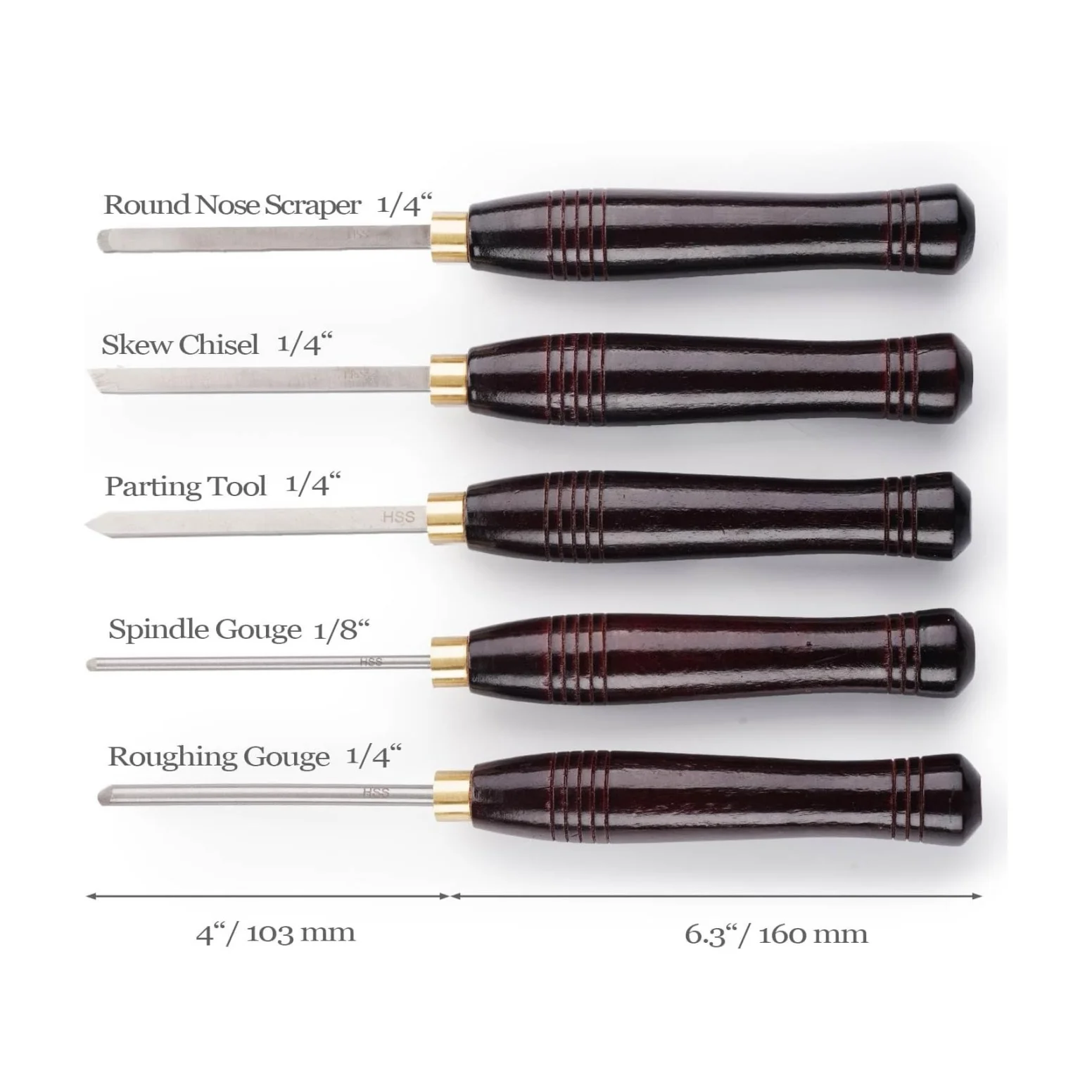 5個入りHSS木工旋盤用工具セット、木製ボックス入り高速鋼木 - Woodturning Tools Set Hss のレビューと価格