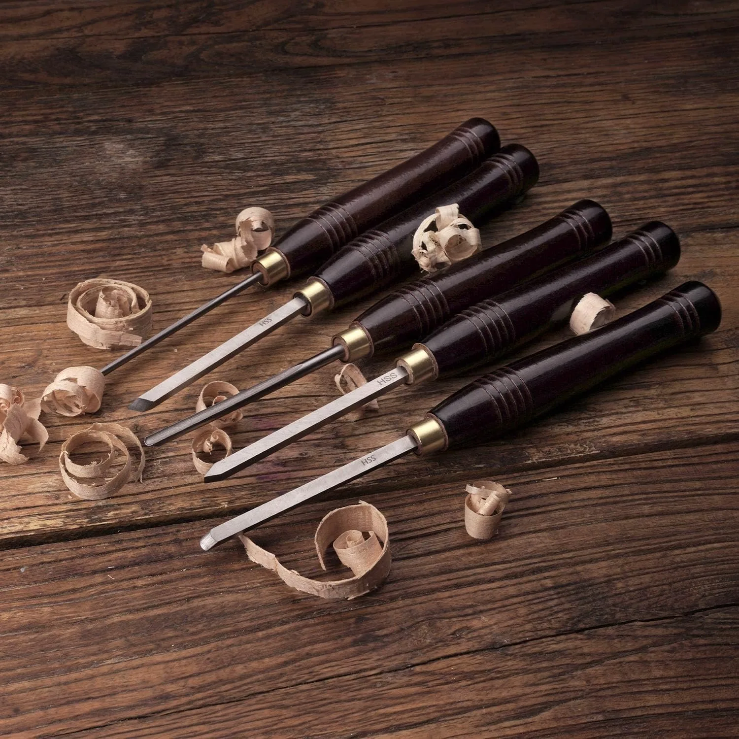 5個入りHSS木工旋盤用工具セット、木製ボックス入り高速鋼木 - Woodturning Tools Set Hss のレビューと価格