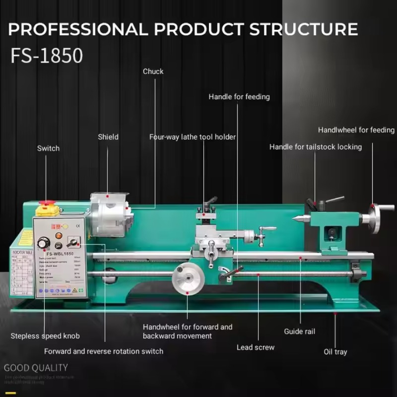FS-WBL1850 2024年新型ミニ金属旋盤 750W  - Bench Lathe 750W Metal のレビューと価格