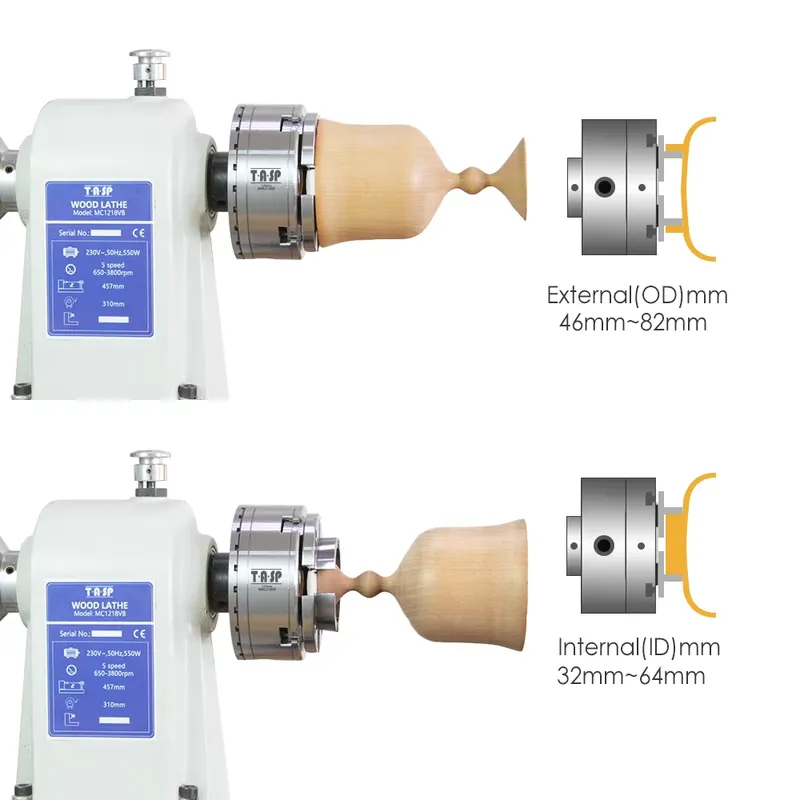 TASP 4インチ木工旋盤用スクロールチャック 100mm  - Wood Lathe Chuck 4 Jaw のレビューと価格