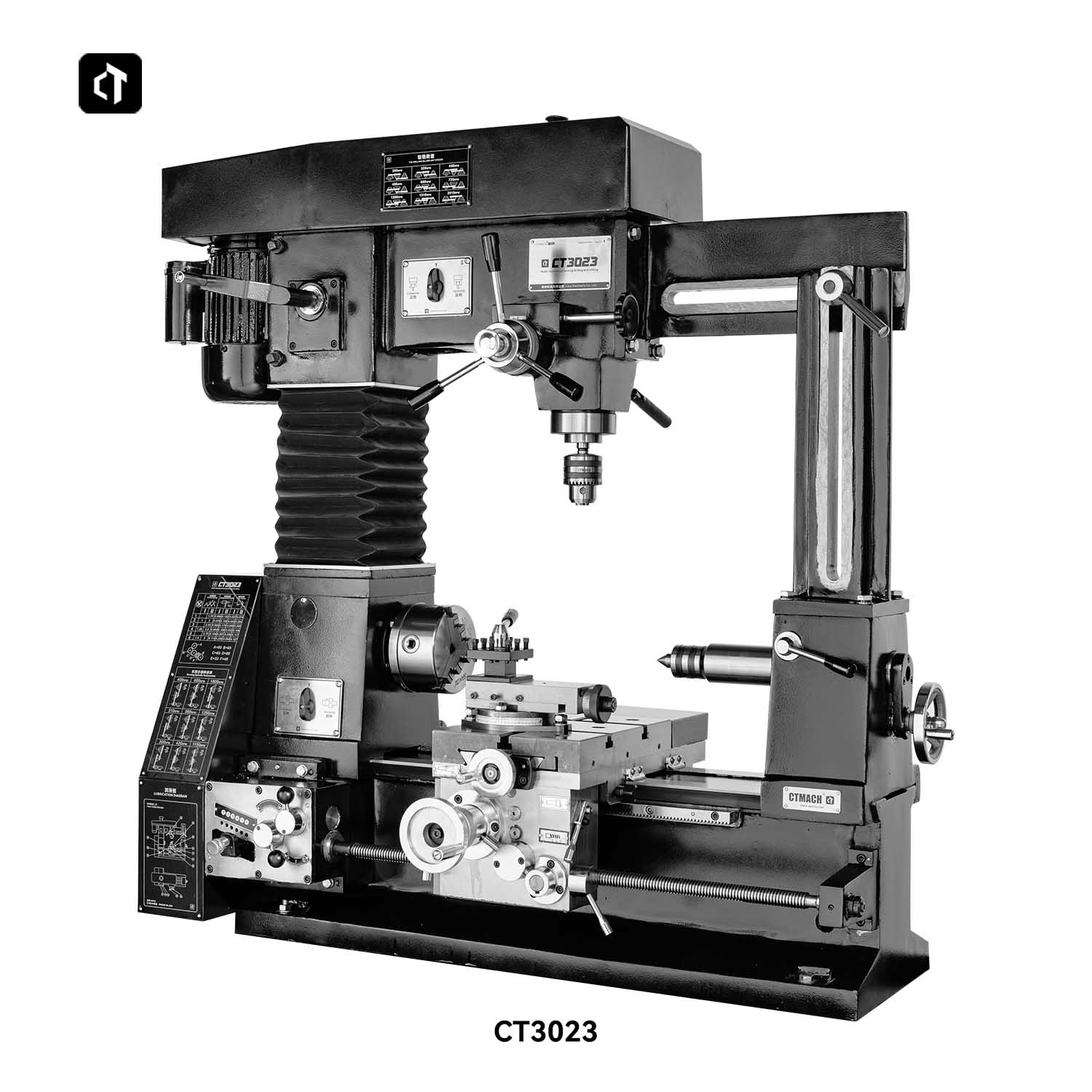 CT3023 多機能ミリング・ドリル加工用金属旋盤。旋盤、ミ - Bench Lathe 750W Metal のレビューと価格