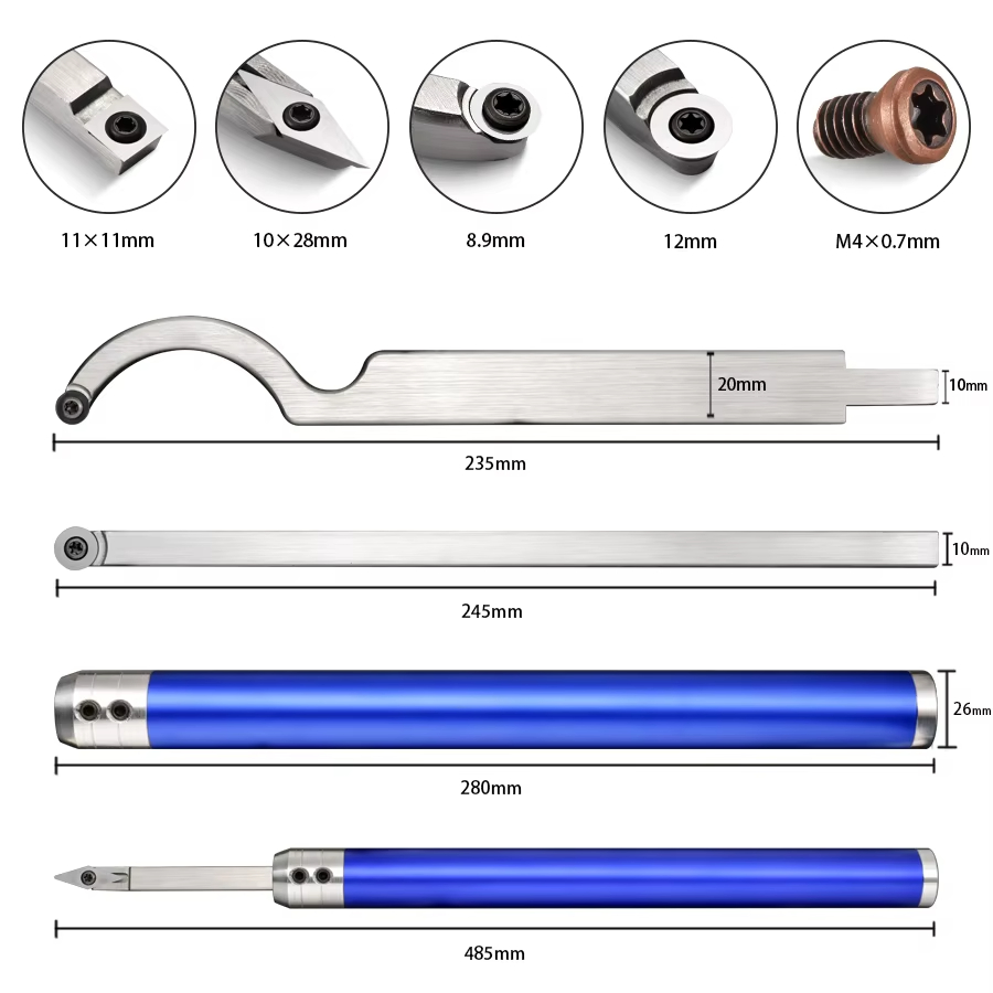 6 in 1木工ツールアクセサリー超硬ウッドターニングツール - Woodturning Tools Set Hss のレビューと価格