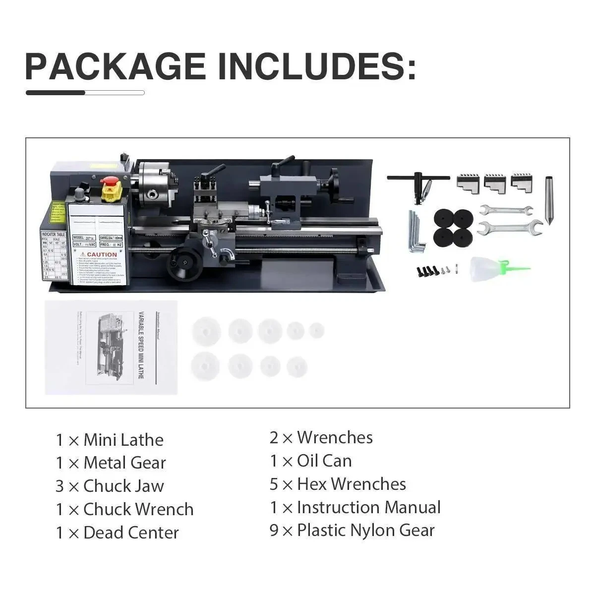 中国製小型卓上7x14ミニ金属旋盤 - Mini Metal Lathe 7X14 のレビューと価格