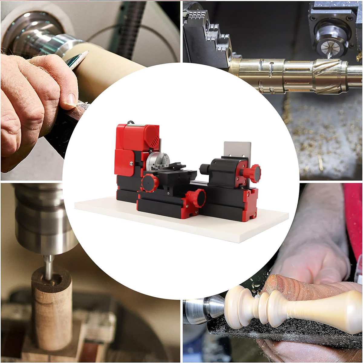 CNC金属電動旋盤,ミニウッドメタル,高速,EUプラグ,日曜 - Cnc Wood Lathe Machine のレビューと価格