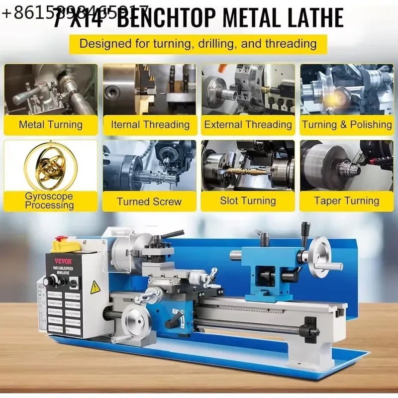 アップグレードされた7x14インチ卓上金属旋盤、550W可変 - Mini Metal Lathe 7X14 のレビューと価格