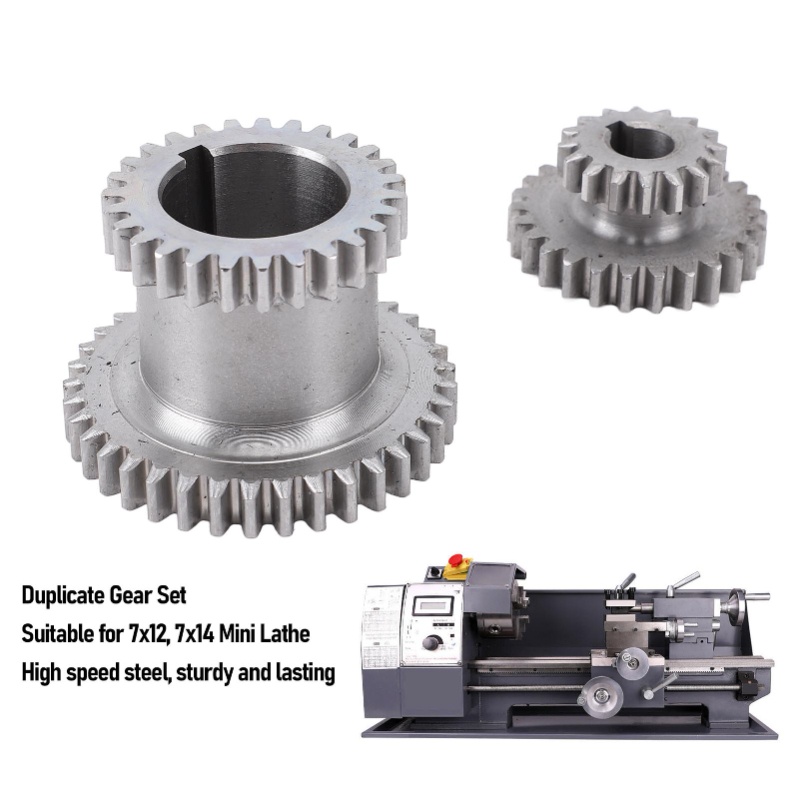 金属製ギアセット、2速・高・低速トランスミッション用、061 - Mini Metal Lathe 7X14 のレビューと価格
