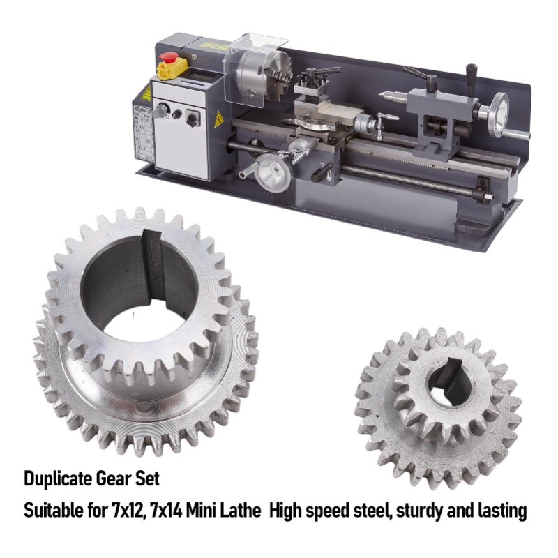 金属製ギアセット、2速・高・低速トランスミッション用、061 - Mini Metal Lathe 7X14 のレビューと価格
