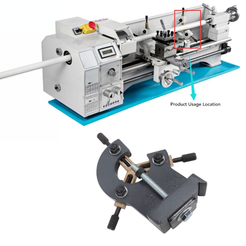 木工旋盤用ステディレスト グレー色 金属製 ミニ旋盤用ステデ - Mini Metal Lathe 7X14 のレビューと価格
